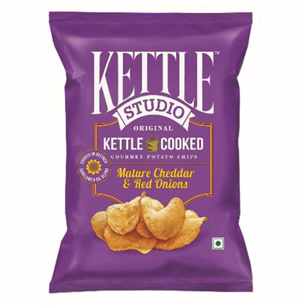 Mature Cheddar & Red Onions Chips Kettle Studio naturesbasket.co.in