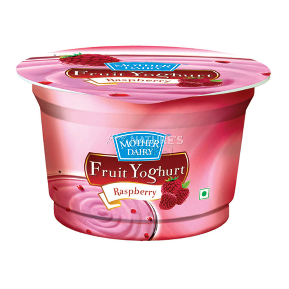 Raspberry Yogurt Mother Dairy naturesbasket.co.in