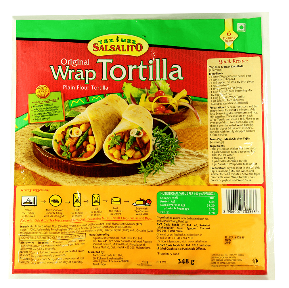 Buy Wrap Tortilla Original Online of Best Quality in India Godrej Nature's Basket