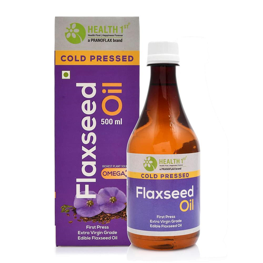 Buy Health 1St Cold Pressed Flaxseed Oil, 500ml Jar Online at Natures