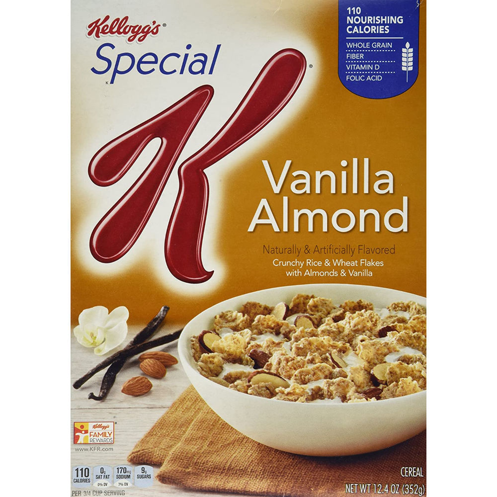 Buy Kelloggs Special K Vanilla & Almond Cereal, 365g Box Online at Natures Basket