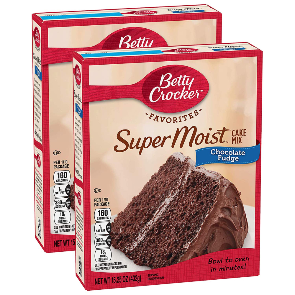 Buy Betty Crocker Supermoist Chocolate Fudge Cake, 432g Box Online at ...