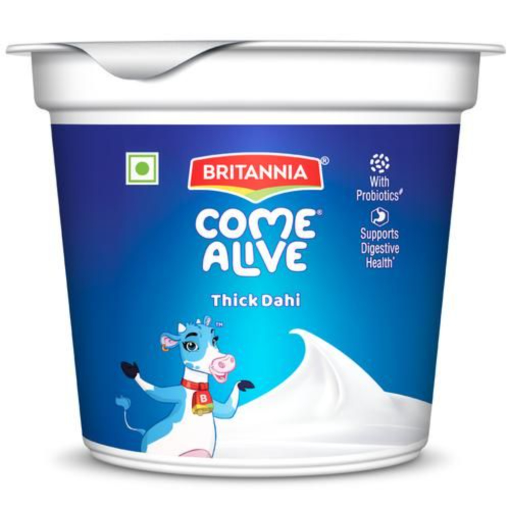 Buy Britannia Come Alive Dahi, 400g Cup Online at Natures Basket