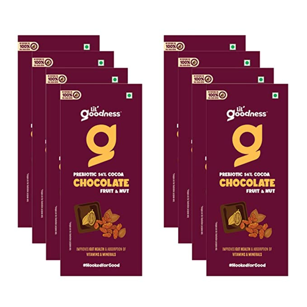 Buy Lil Goodness Premium Prebiotic Fruit and Nut Dark Chocolate, 35g Box Online at Natures Basket
