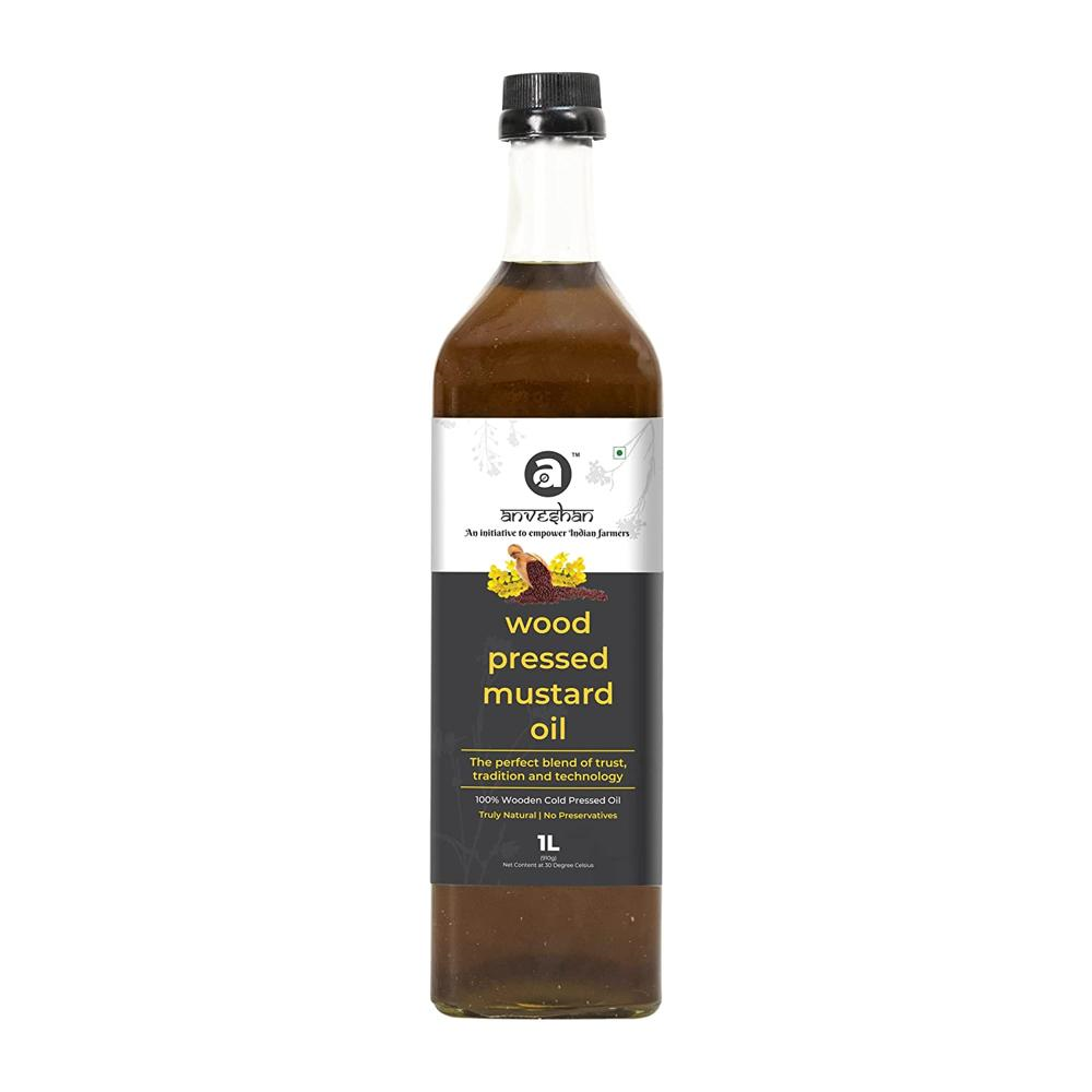 Buy Anveshan Mustard Oil, 1L Bottle Online At Natures Basket