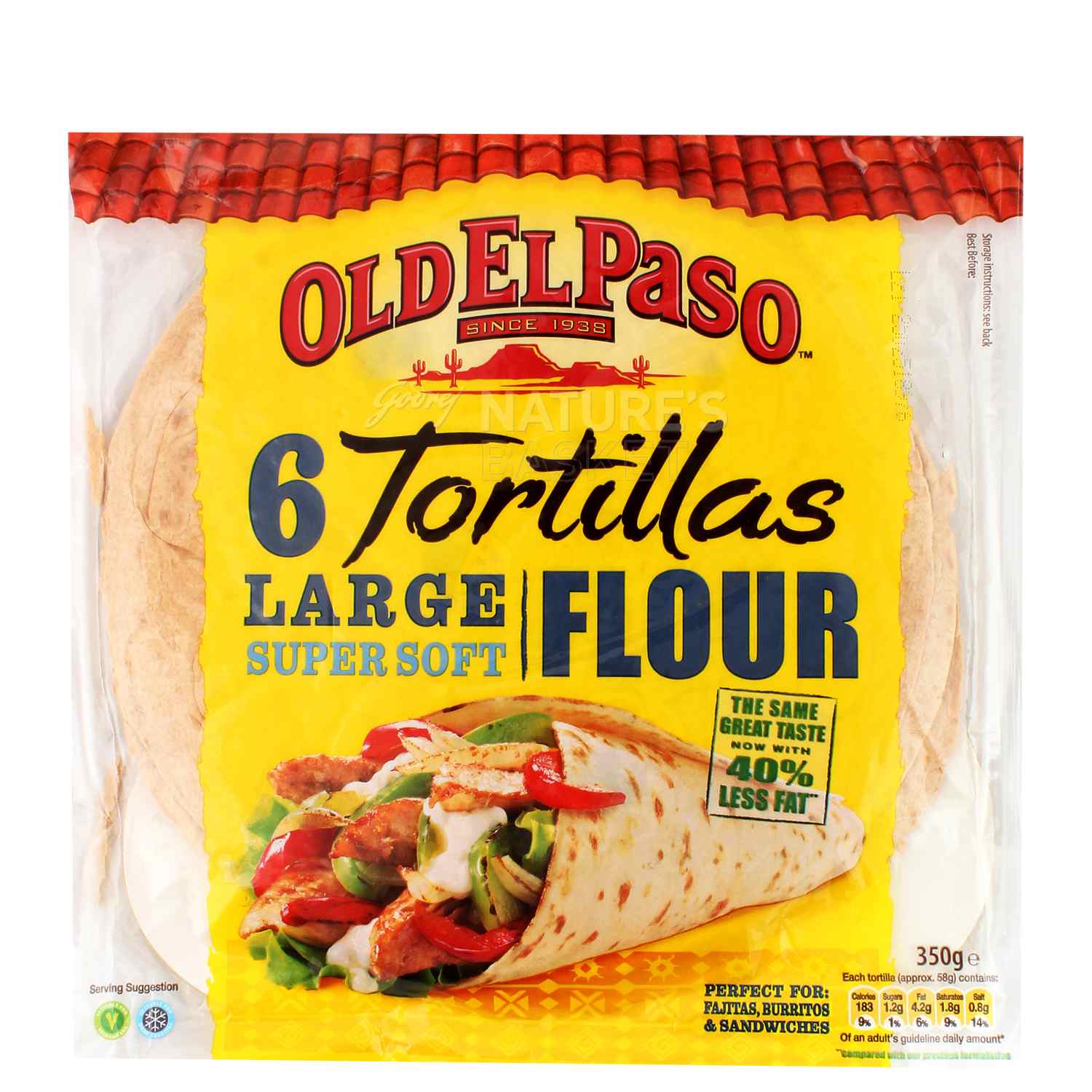 Buy Old El Paso 8 Regular Tortillas, 335g Tin Online at Natures Basket