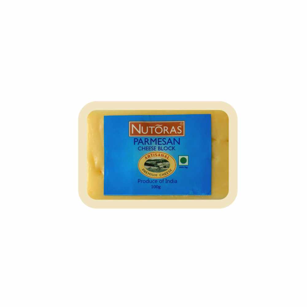 Buy Nutoras Cheese Parmesan Block, 100g Packet Online at Natures Basket