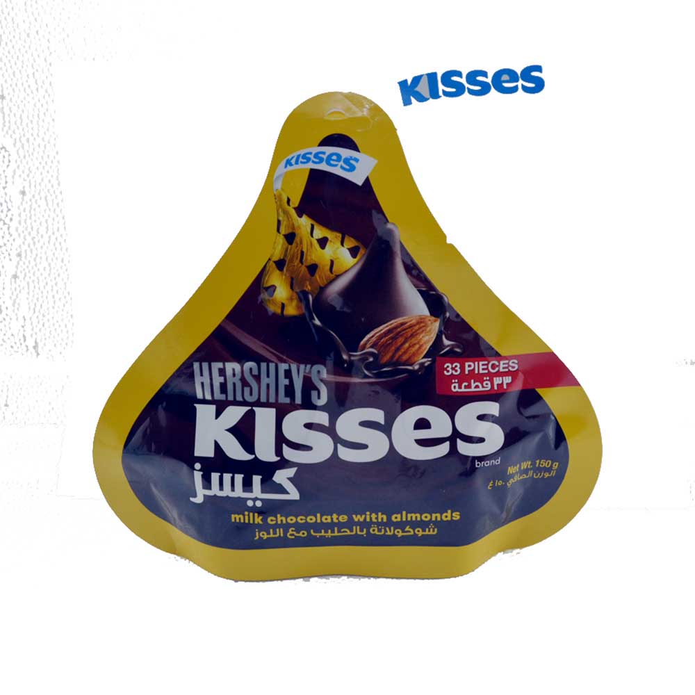 Buy HersheyS Kisses Kisses Milk Chocolate with Almonds, 150g Box Online ...