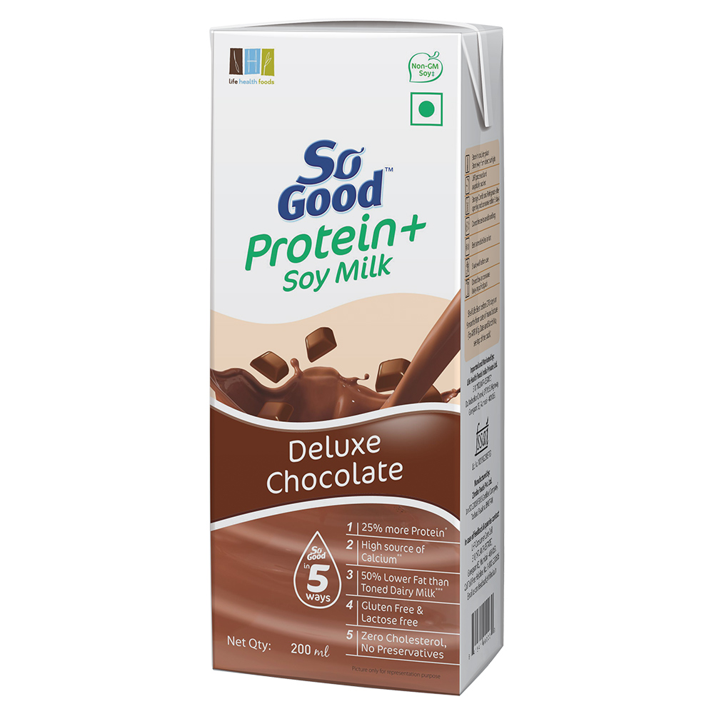 Buy Sogood Protein Soy Milk Deluxe Chocolate, 200ml Tetra Pack Online