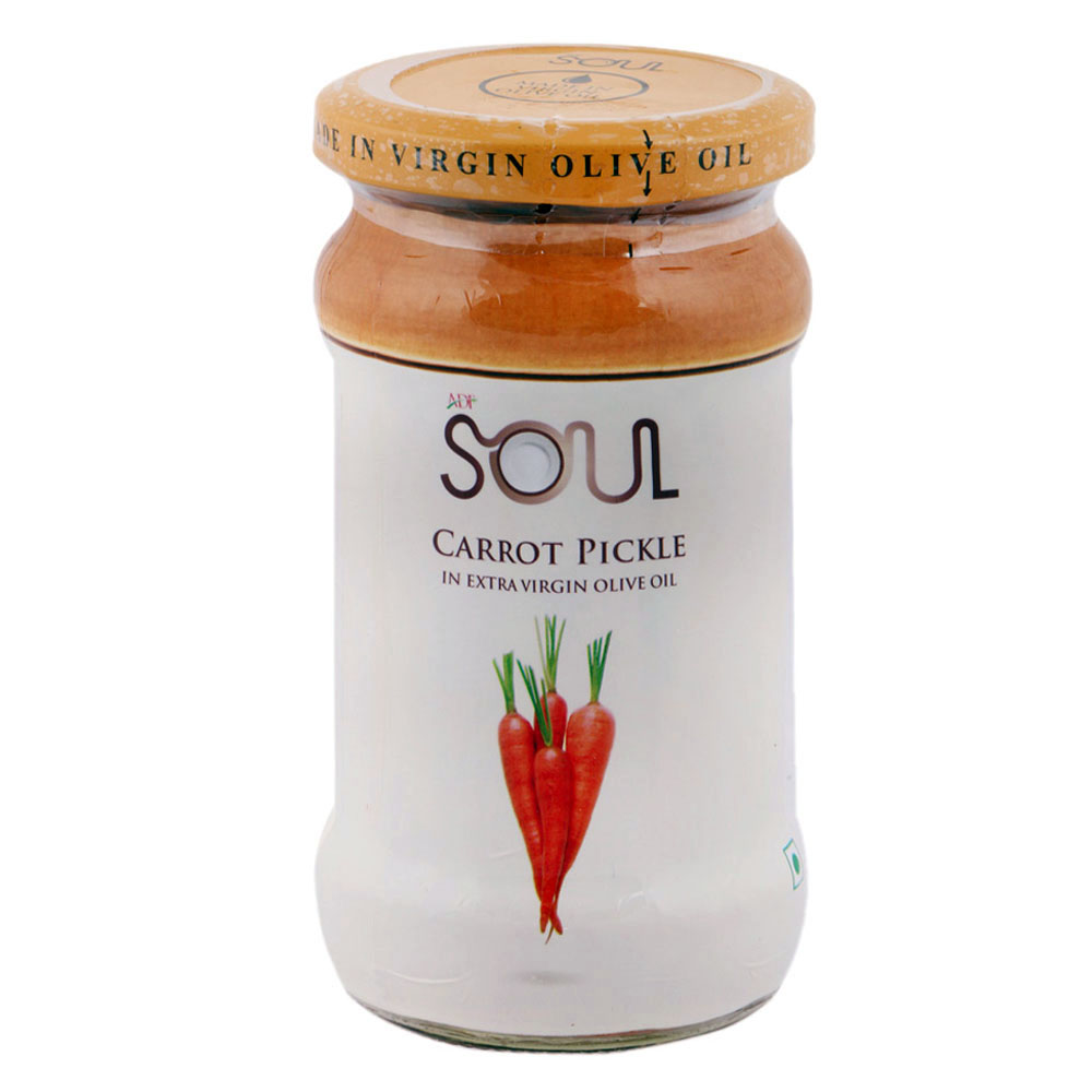Carrot Pickle In Extra Virgin Olive Oil Soul naturesbasket.co.in
