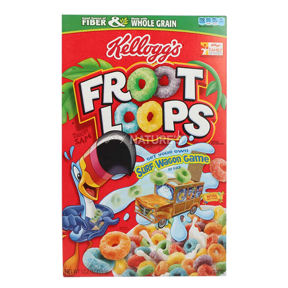 Buy Kelloggs Froot Loops Cereal, 345g Box Online at Natures Basket