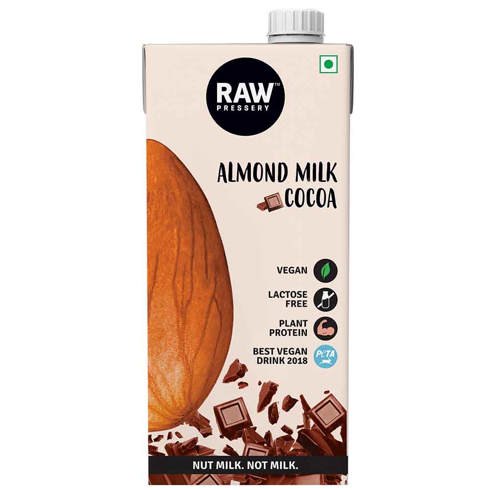 RAW PRESSERY CACAO ALMOND MILK 1 LTR naturesbasket.co.in