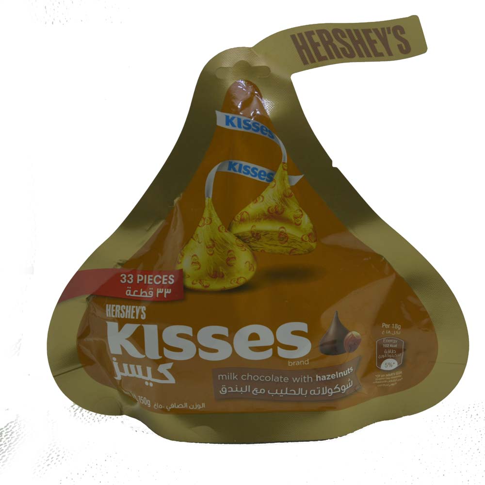 Buy HersheyS Kisses Milk Chocolate with Hazelnuts, 150g Pouch Online at ...