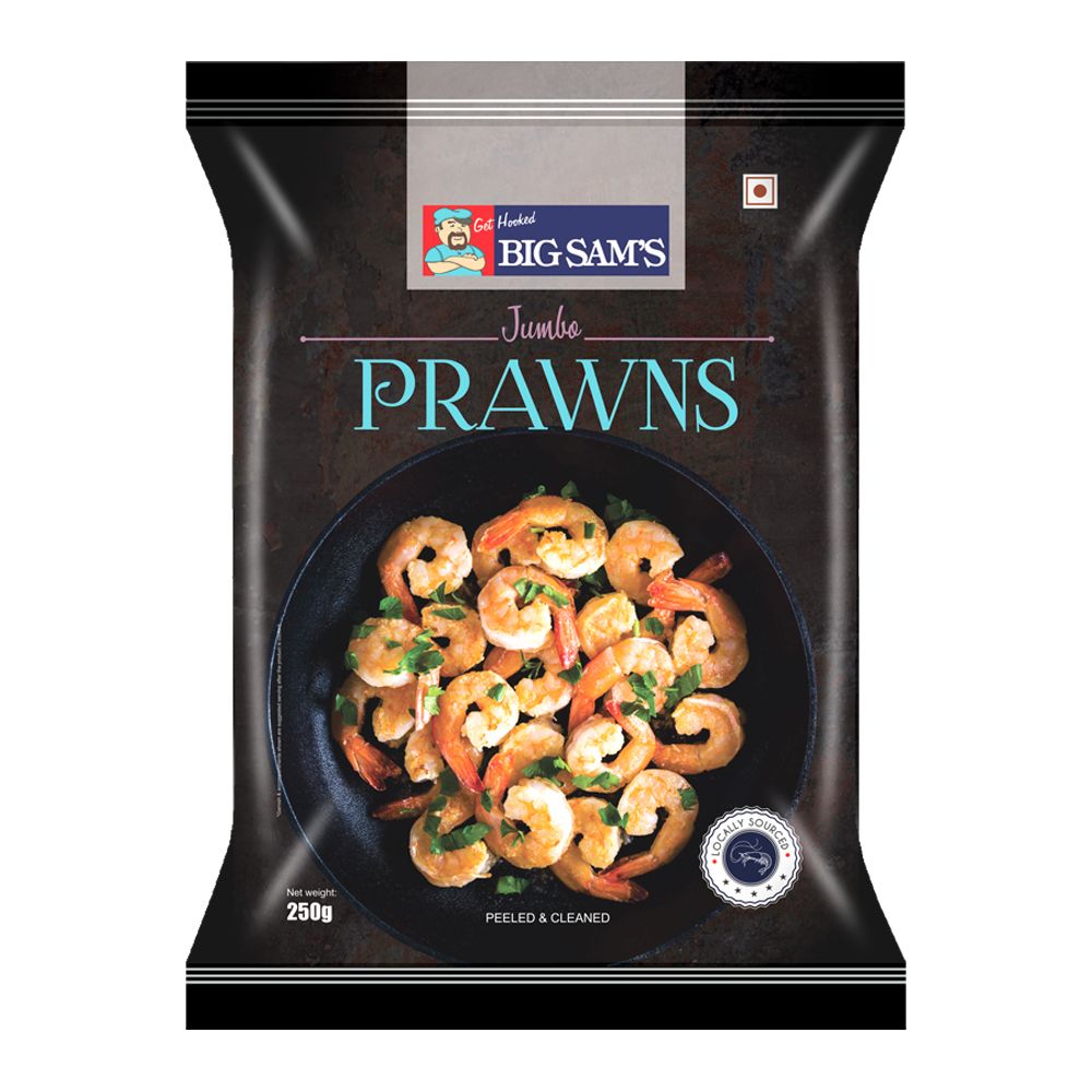Buy Big Sams Frozen Prawns Jumbo, 250g Pouch Online at Natures Basket