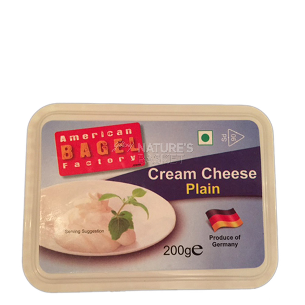 Buy American Bagel Factory Cream Cheese Plain, 200g Tub Online at