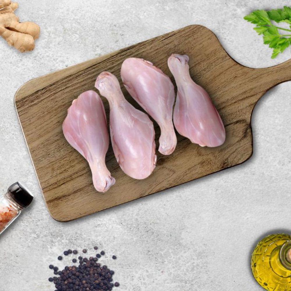 Fresho Chicken Drumstick Without Skin Antibiotic Residue Free To 14 Pcs Kg