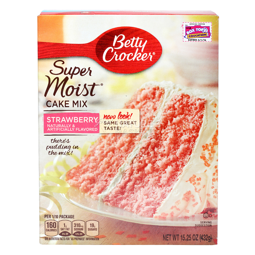 Buy Betty Crocker Strawberry Cake Mix, 432g Box Online at Natures Basket