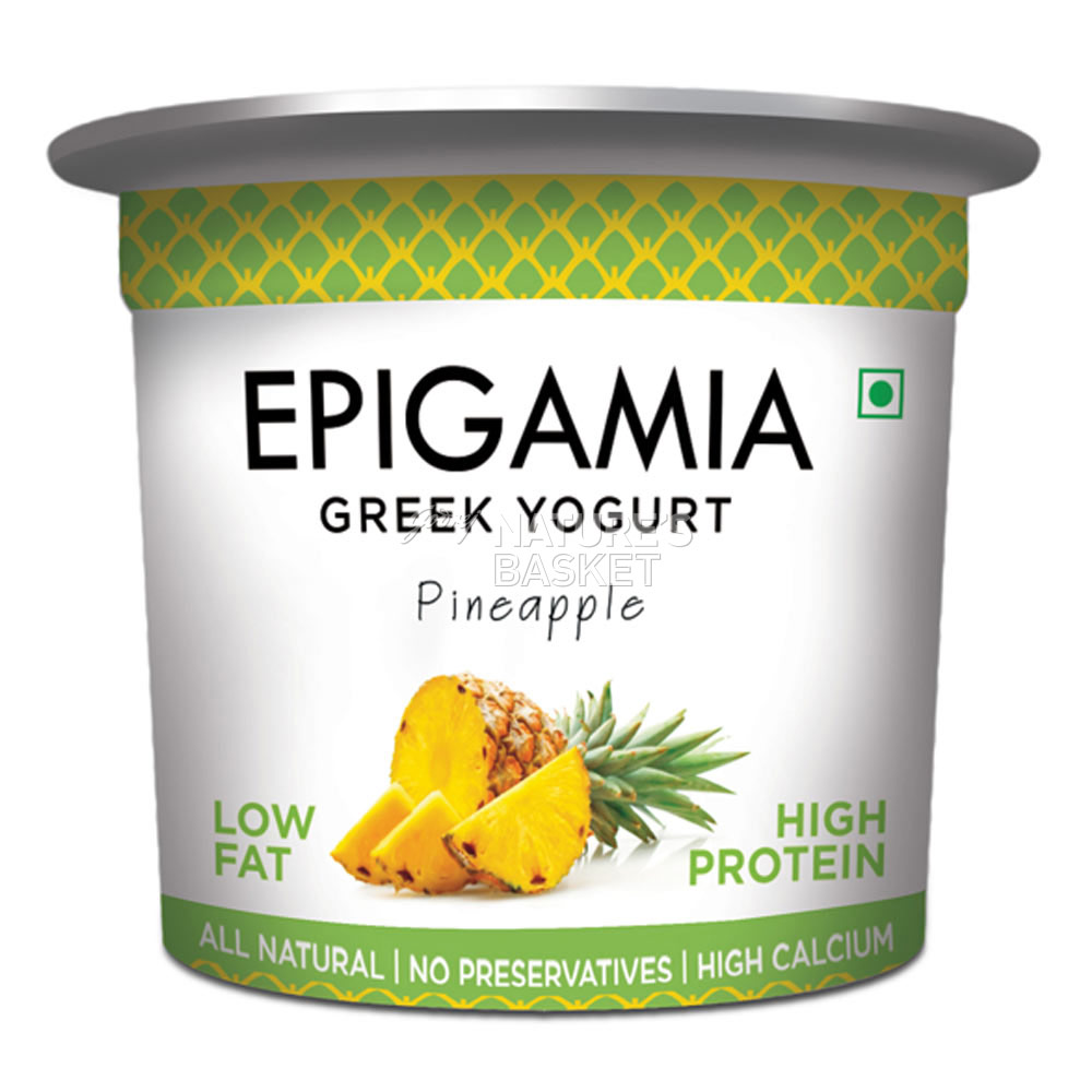 Pineapple Greek Yoghurt Epigamia naturesbasket.co.in