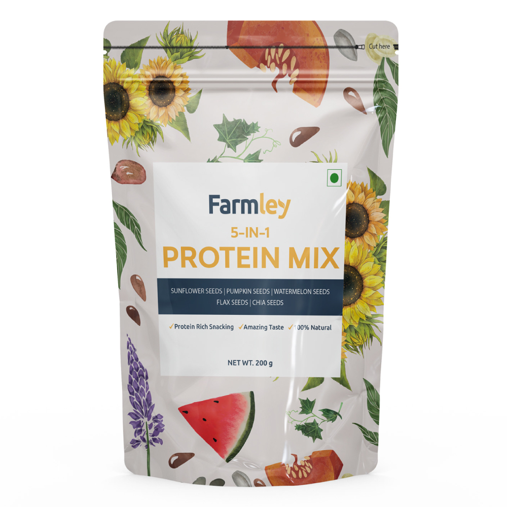 Buy 5IN1 Protein Mix Farmley Standee Pouch 200 g Online at Nature