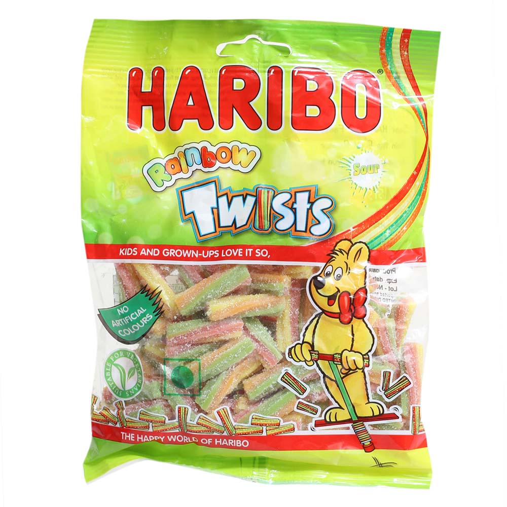 Sour Rainbow Twists Gummy Haribo naturesbasket.co.in