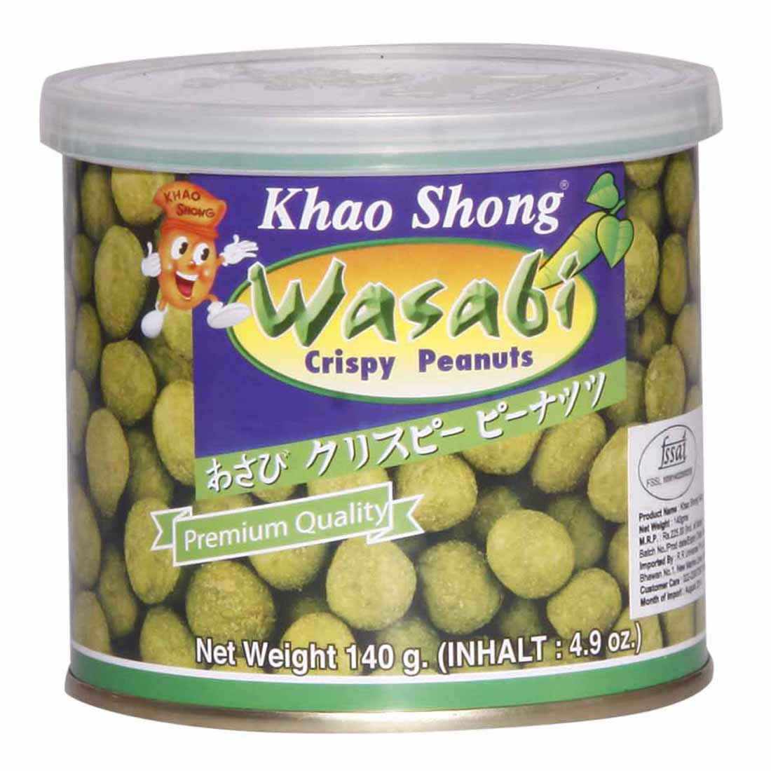 KHAO SHONG WASABI COATED PEANUTS 140g naturesbasket.co.in