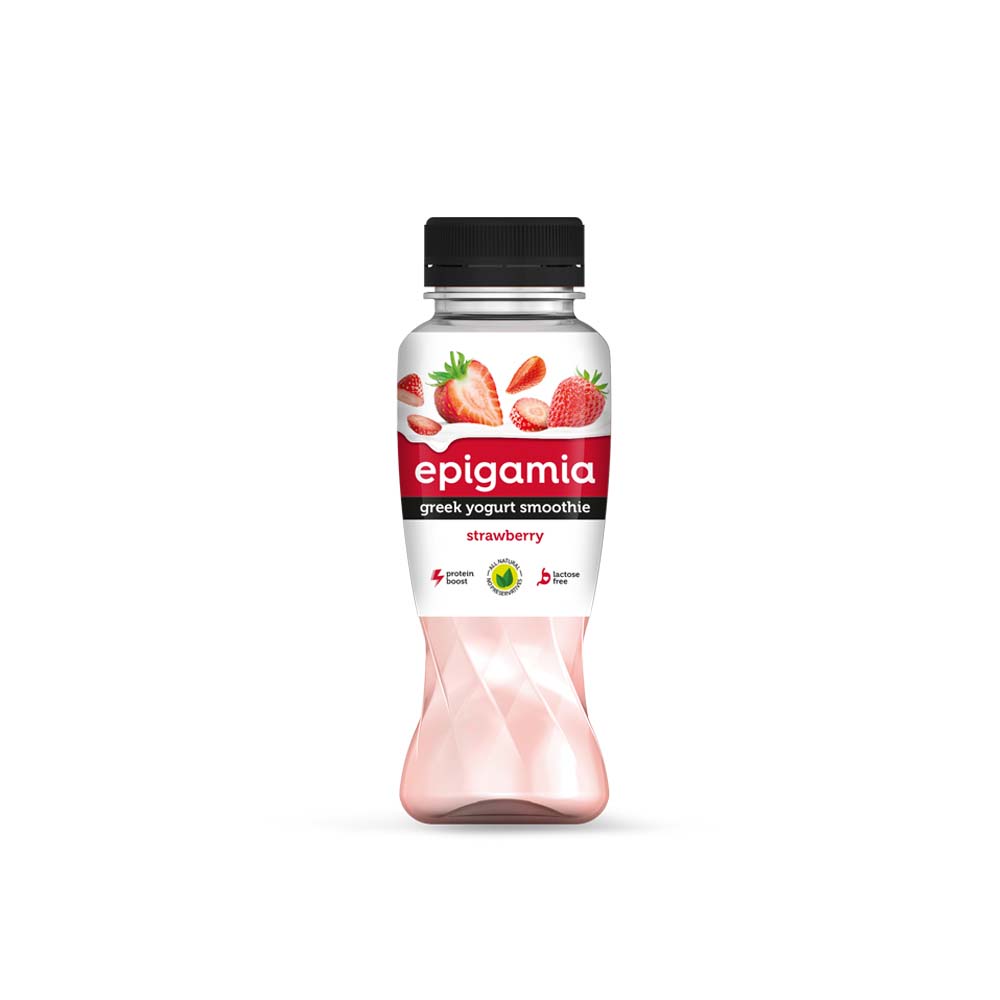 Epigamia Strawberry Greek Yogurt Smoothie, 200Ml Bottle |  