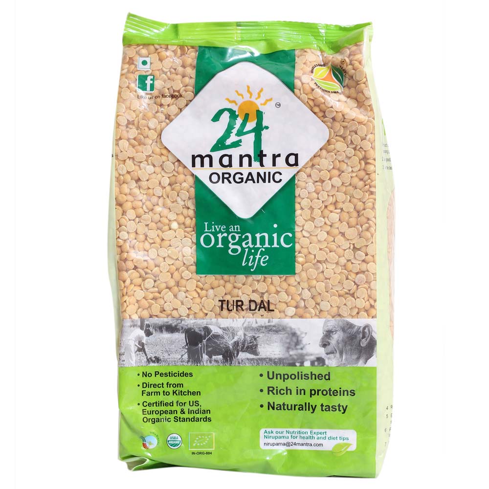 Buy 24 Mantra Organic Tur Arhar Dal, 1Kg Pouch Online at Natures Basket