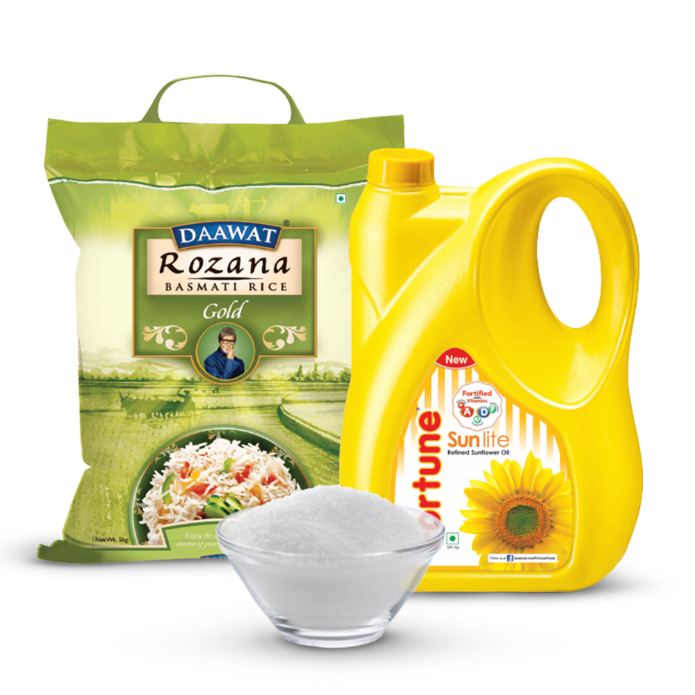 Classic Rice/Oil/Sugar Combo NB naturesbasket.co.in