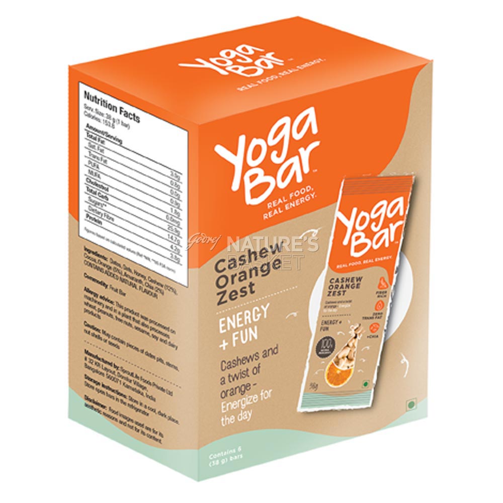 Buy Yogabar Cashew Orange MultigrainEnergy Bars Tin Online at Natures