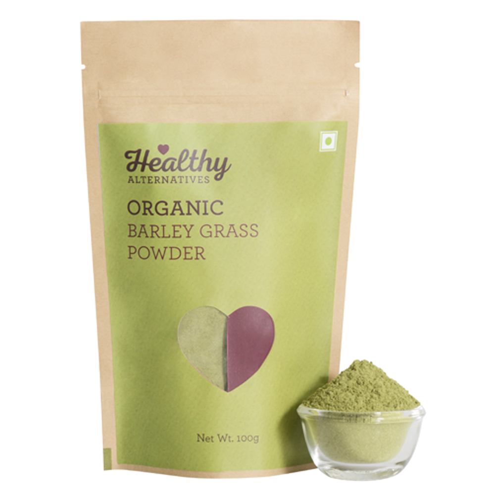 HA ORGANIC BARLEY GRASS POWDER 100G naturesbasket.co.in