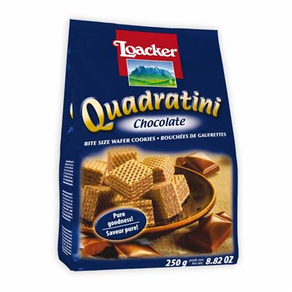 Loacker Quadratini Chocolate Wafer Cookies, 250G