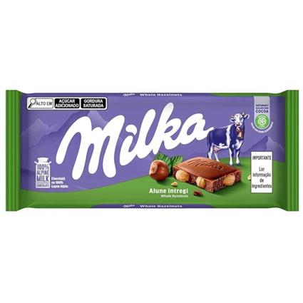Milka Whole Hazelnut Chocolate Bar, 100G Pack