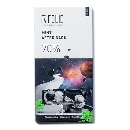La Folie 70% Mint After Dark Chocolate Bar ,60G