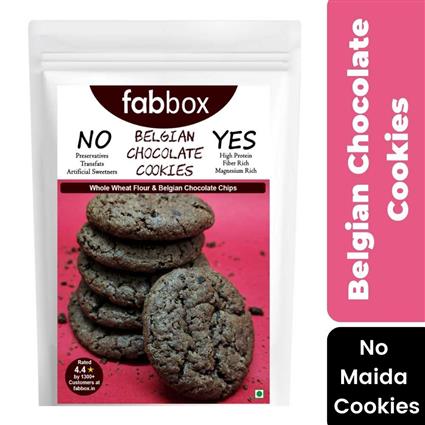 Fabbox Belgian Chocolate Cookies, 220G Pack