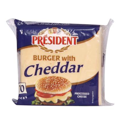 President Burger Cheese Slices Cheddar 200G Pouch