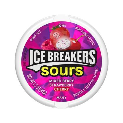 Ice Breakers Sours Strawberry Dispenser 40G Tin