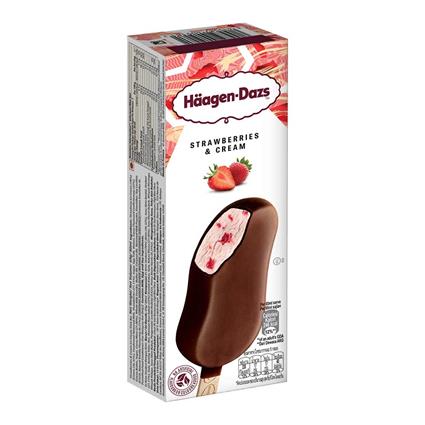 Haagen Dazs Stick Strawberry Cream Bar, 80Ml Pouch