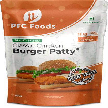 PFC Foods Plant-Based Classic Burger Patty 400 Gms Pack