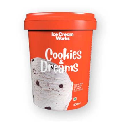 Ice Cream Works Ice Cream - Triple Cookies N Cream Tub 450Ml