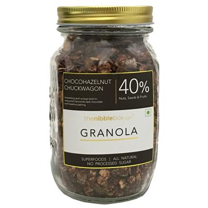 The Nibble Box Chocohazelnut Chuckwagon Breakfast Granola 500G Jar