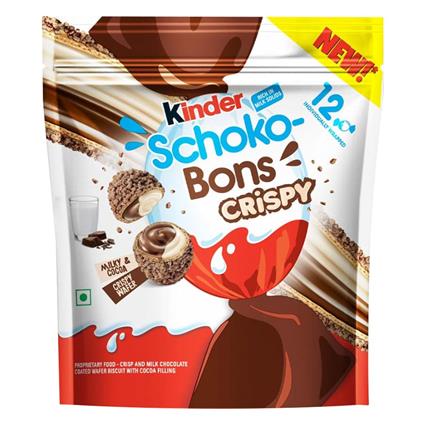 Kinder Schoko Bons Crispy Wafer Milky And Cocoa 5.6G X Pack Of 12