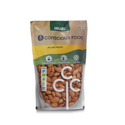 Conscious Food Organic Almonds 500Gm