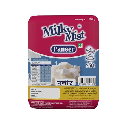 Milky Mist Paneer Premium Fresh, 200G Pouch