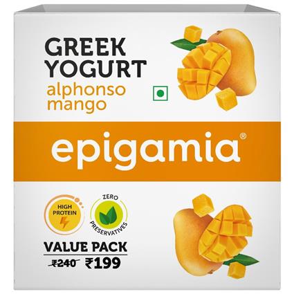 Epigamia Alphonso Mango Greek Yogurt, 85 G Each , Pack Of 4