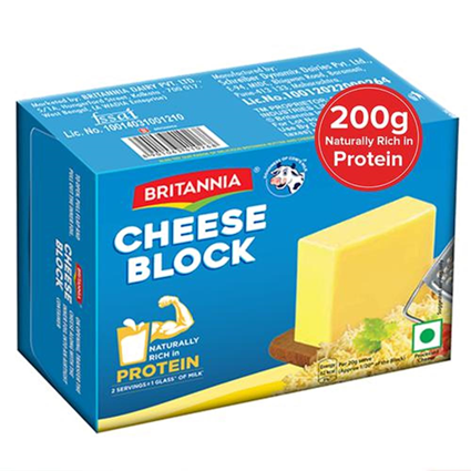 Britannia Cheese Block 200G Carton