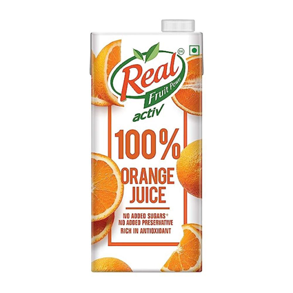 Dabur Real Active Orange Juice 1L Tetra Pack