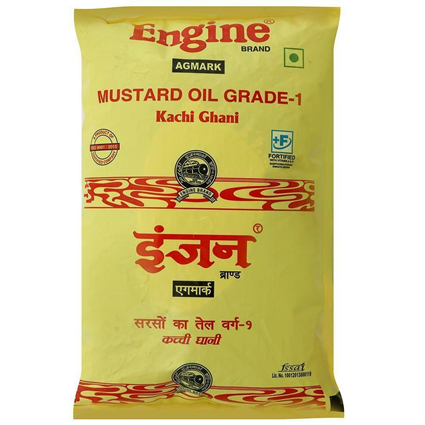 Engine Kachi Ghani Mustard Oil 1L Pouch