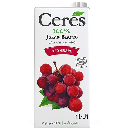 Ceres Redgrape 100% Fruit Juice Blend, 1L Tetra Pack