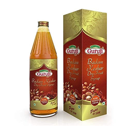 Guruji Badam Kesar Dry Fruit Sharbat, 750Ml Bottle