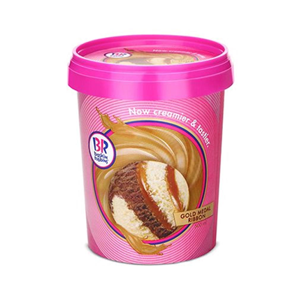 Baskin Robbins Ice Cream Gold Medal Ribbon 450Ml Tub